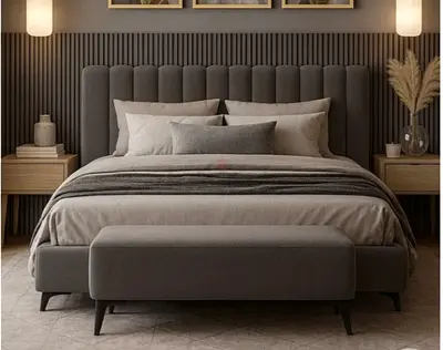 Gray colour 160*200 queen size Bed
