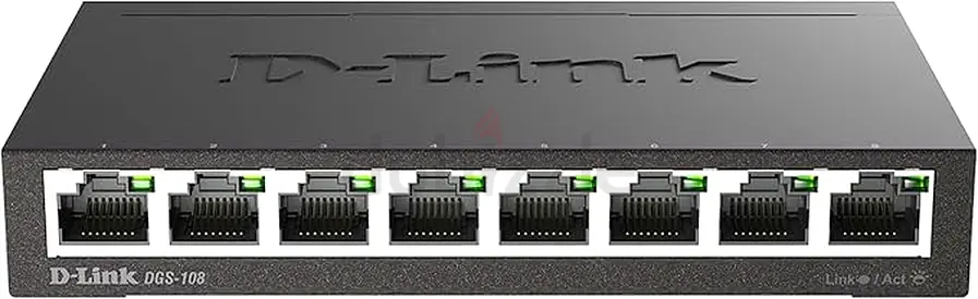 D-Link: DGS-108-8-port 10/100/1000M Unmanaged Switch