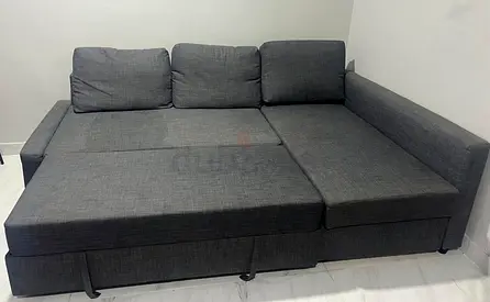 Urgent-IKEA sofa bed grey color with storage