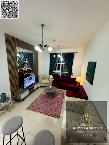 Monthly furnished 1 bedroom apartment for rent in Al Nuaimiya 3 Ajman opposite Grand Mall all inclusive with balcony and 2 bathrooms for AED 3900