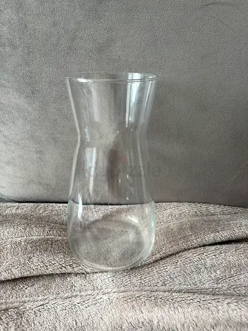 Clear glass hurricane vase