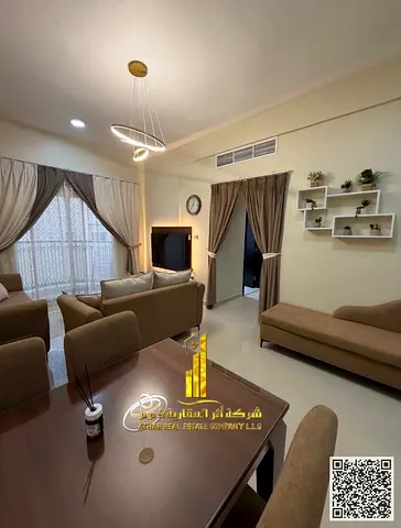 للإيجار الشهري غرفه  وصالة فاخرة مفروشه بفرش فاخر ومرتب _ بعجمان  _ الجرف 2 _ بجوار مدرسه الاقصي  _  شامل جميع الفواتير والانترنت
