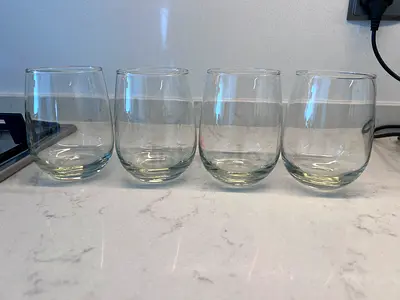 Set of 4 Clear Glasses