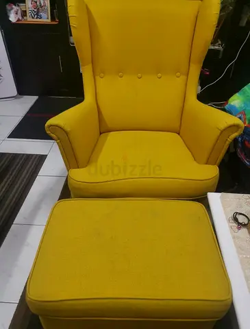 IKEA Yellow SOFA with Footstool
