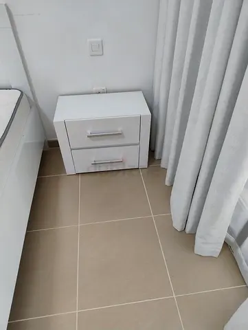 Bed with mattress with 4-drawer dresser with mirror and 2 bedside drawers tables