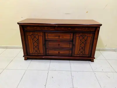 Solid wood sideboard / TV cabinet - 3 drawers and 2 doors