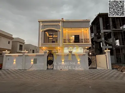 Luxury villa for sale in Al Helio 2 - Elegant design featuring 5 spacious bedrooms and ultra-luxurious finishes in a strategic location in Ajman 🏡✨