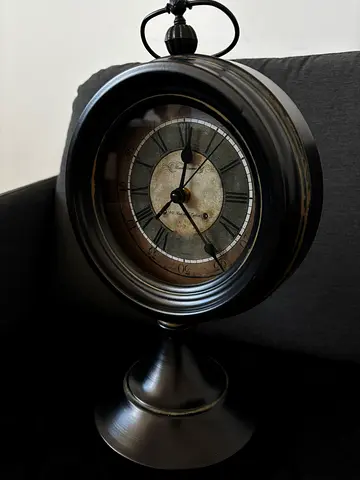 Vintage-Designed Table Clock, Black, 60 AED