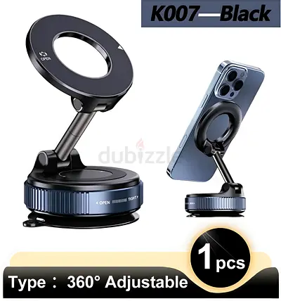 360° Magnetic Car Phone Holder – Strong Vacuum Mount | Foldable  Adjustable Mobile Stand