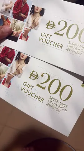 Rivoli ฿200 jewellery gift vouchers — unused