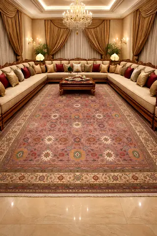 Majlis carpet 3.6x4.5m 363x447cm aryana pinkish afghan handmade carpet rug perfect for big area