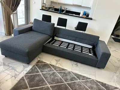 IKEA vimle L Shape Sofa Bed Dark Gray Excellent Condition