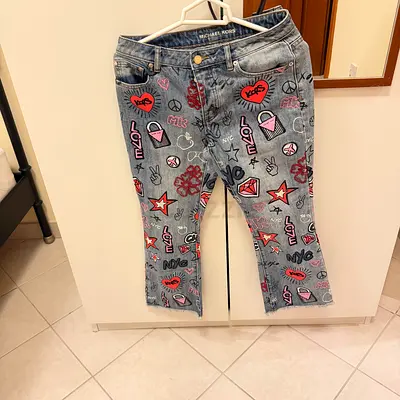 Stylish Michael Kors Denim Jeans with Graphic Print
