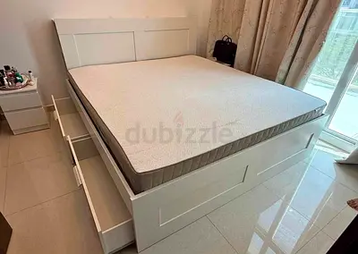 IKEA brimnes bed with mattress King size bed