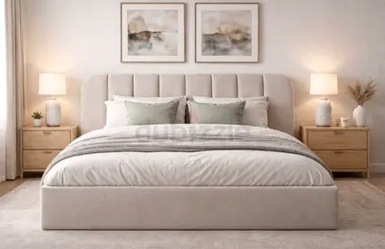 My beige Brand new Queen size bed including medical mattress good Quality Queen bed for sale