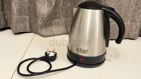 Russell Hobbs stainless steel electric kettle - used, good working for at 25 aed only