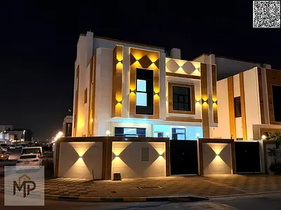 Villa (corner) for sale in Ajman | Al Zahiyah area | 7 rooms, majlis, 3 halls, maid's room and roof | Freehold ownership for all nationalities | Price