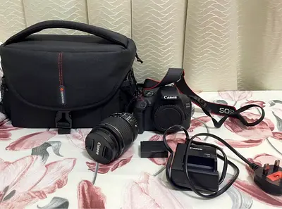 My Canon DSLR kit – body + kit lens, bag  charger