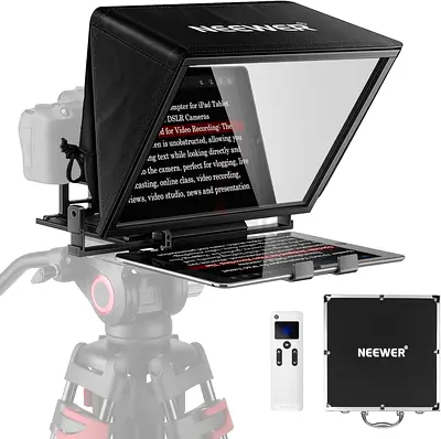 NEEWER Teleprompter X14 with RT-110 Remote  APP Control (Bluetooth Connection via NEEWER Teleprompt