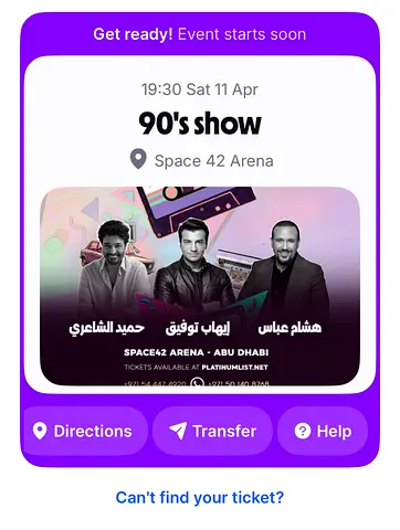 ticket for sale  90s show concert 11 april 2026