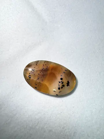 Polished dendritic (moss) agate cabochon - natural gemstone