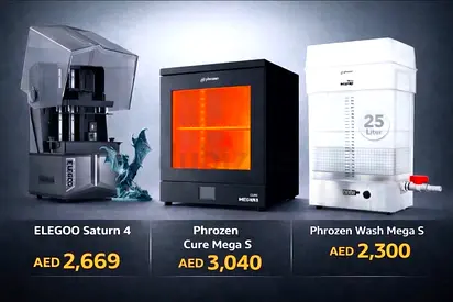 Resin 3D Printer - Elegoo Saturn 4 Ultra + Phrozen Cure Mega S + Phrozen Washer Mega S