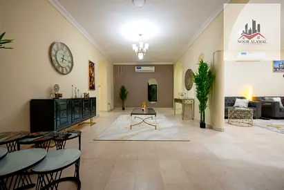 Sharjah Villa Al Sharqan, fully furnished to hotel standards for those seeking luxury. ✨ Three bedrooms, a maid's room, two spacious reception areas,