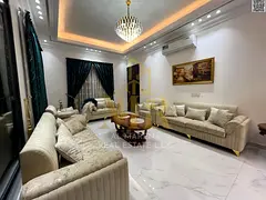 Villa in Al Yasmin, fully furnished and including electricity, water, air conditioning, and furnitur