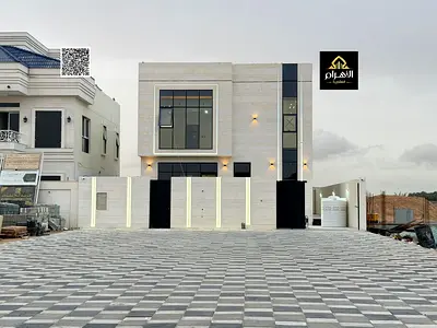 فيلا شامل الرسوم بالقرب من المسجد. من أفخم الفلل في عجمان. بناء وتشطيب سوبر ديلوكس، مساحة بناء واسعة جدًا وغرف، تملك حر. للبيع، فيلا بموق