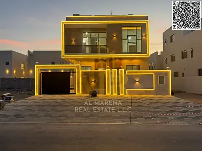 Luxury villa for sale in Al Helio 2 - Elegant design featuring 7 spacious bedrooms and ultra-luxurious finishes in a strategic location in Ajman 🏡✨