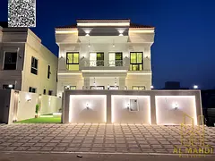 A luxurious miniature palace near Azha Mall, two floors and a roof, 5 master bedrooms, central air c