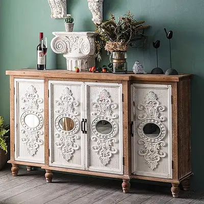 Shabby chic pottery barn cabinet