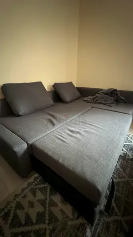 My IKEA gray L-shaped sofa with pull-out storage (well kept)