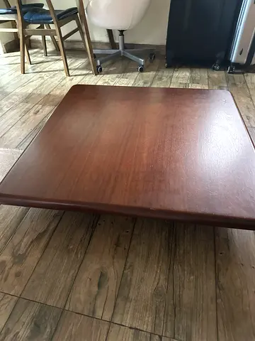 Solid wood square coffee table - sturdy, minor wear