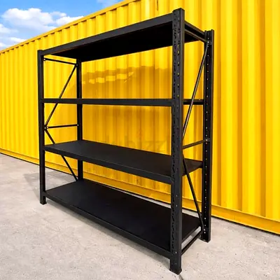 My Heavy-Duty Steel Storage Rack — 4-Tier Industrial Shelving