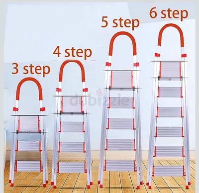 Aluminium Folding Step Ladder with Safety Handrail — 3/4/5/6-Step Options
