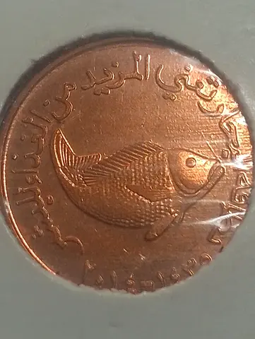 Arabic fish coin (copper-coloured) - collectible coin