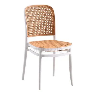 Stylish Dining Chair with Rattan Seat