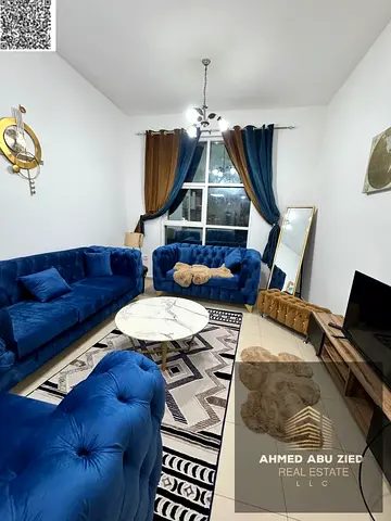 Furnished 1 Bedroom + Living Room for Annual Rent in Al Nuaimiya 3 – City Towers | Open View | 2 Bathrooms | Excellent Lighting | Near Grand Mall