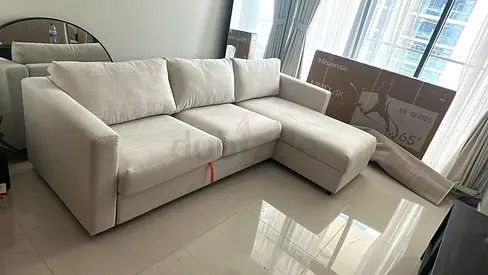 IKEA vimle L Shape Sofa Bed Beige Excellent Condition