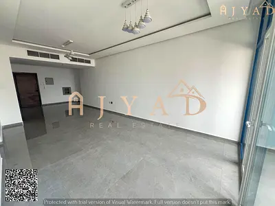 For rent: 2 bedrooms hall apartment in Al Nuaimiya 3 Ajman, first occupancy, new building, 2 bathrooms, central AC, free parking, near to dubai