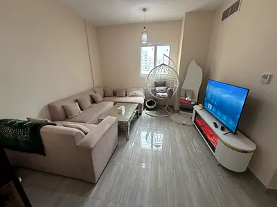 Furnished one-bedroom apartment for monthly rent on Ajman Corniche