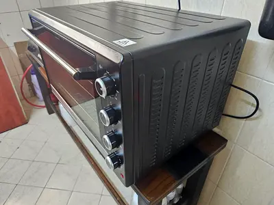 KROME 120L Electric Oven with Rotisserie – Convection Fan, 4 Knob Control, Double Glass Door, Stainl