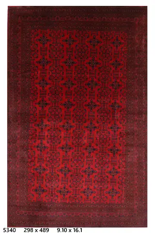 3x5m | 298x489cm | 9.10 x 16.1 big majlis afghan khal mamadi handmade red carpet perfect for any big