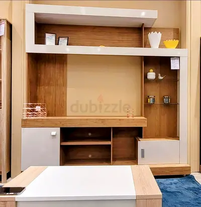 My modern wood  white entertainment center (TV unit) — good condition