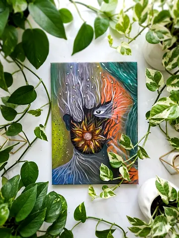 Canvas art of mother earth