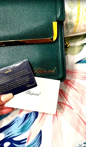 Authentic Chopard Luxury Bag – Premium Green Leather (With Papers