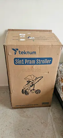 Teknum 3-in-1 Pram Stroller with Canopy - Khaki