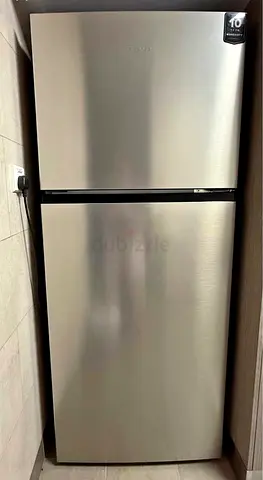 Stainless steel 2-door refrigerator (top freezer) - good condition
