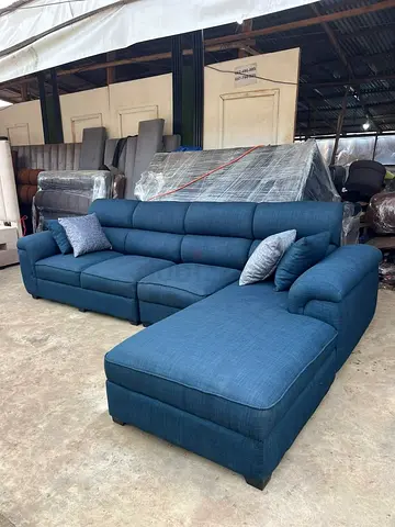 Elegant Blue Sectional Sofa